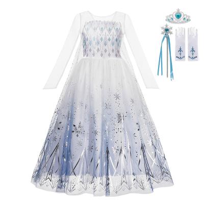 China Girls Anna Elsa Dress Halloween Costume Children Christmas Birthday Party Dresses for Girls Kids Elsa for sale