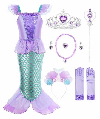 China Hot Sale Girls Princess Mermaid Dress Up Costume with Accessories for sale