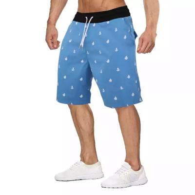 China Hot Selling Sports Casual Loose Men's Breathable Seaside Anti-Wrinkle Solid Color Beach Surfing Shorts for sale