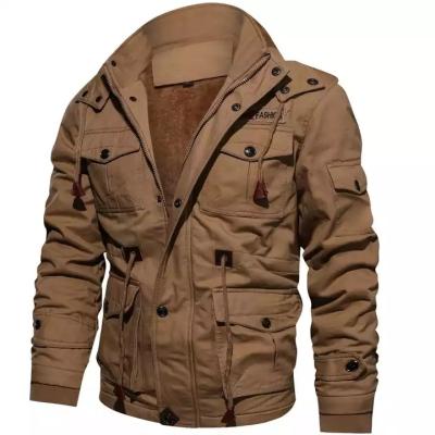 China 2022 Breathable High Quality Custom Design Jacket Winter Fleece Mens Pilot Jackets Warm Thicken Outerwear Plus Size Jacket for sale