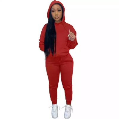 China QUICK DRY 2022 Autumn Women Clothes Thick 2 Piece Set Tracksuit Sweat Suits Jogger Set Outfits Sweatpants And Hoodie Two Piece Set for sale