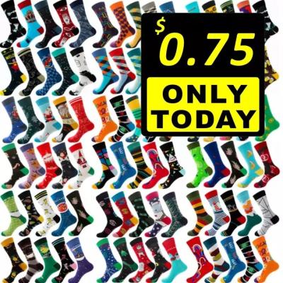 China Wholesale High Quality QUICK DRY winter thongs full cotton jacquard dress thongs colorful festival crazy funny women men crew happy socks for sale