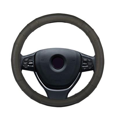 China Wholesale high quality soft automobile steering wheel cover set genuine leather for sale