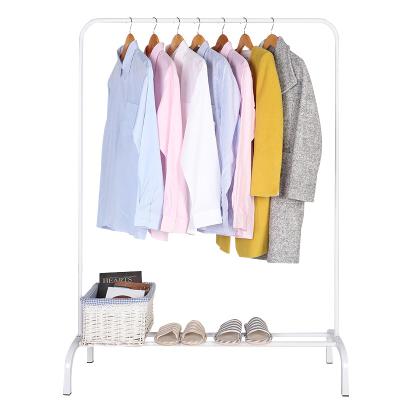 China Modern simple wardrobe bedroom clothes rack outside portable clothes rack luxury black standing coat rack for sale