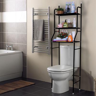 China 3 Layers Durable Metal Bathroom Washing Machine Furniture Stacking Toilet Shelf Storage Rack for sale