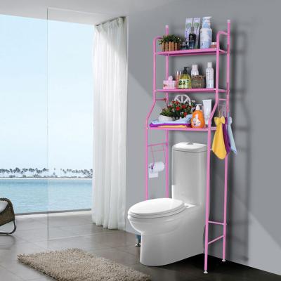 China Hot Selling Viable Stainless Steel Toilet Cabinet Shelving Toilet Organizer Holder Bathroom Toilet Rack for sale