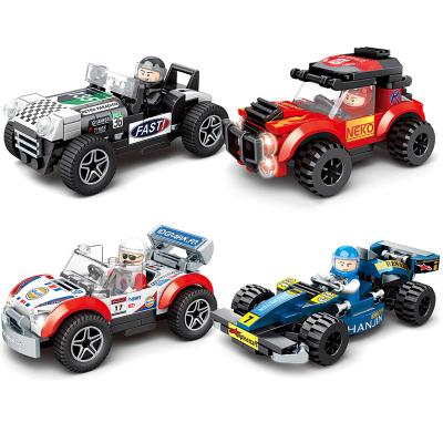 China Educational Popular High Quality Building Block Toy Racing Car Toy Bricks DIY Building Bricks For Children for sale