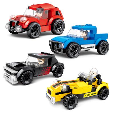 China Educational Popular High Quality Building Block Toy Racing Car Toy Bricks DIY Building Bricks For Children for sale