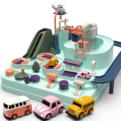 China Kindergarten Mini Slot Car Track Toy Educational Puzzle City Rescue Toy Kids Adventure Toys Slot Vehicle for sale