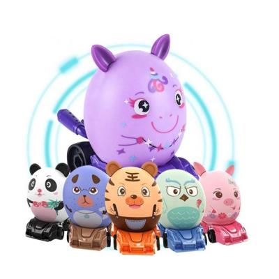 China educational & 6 Styles Funny Assembling Mini Car Cartoon Scooter Blind Amazing Box Egg Assembly Cute Car Toys Other Toy Vehicle 2 To 4 Years Old for sale