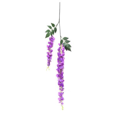 China Artificial Plants Hanging Artificial Flowers Branch And Rattan In The Background Of Flower Wall Home And Wedding Decoration for sale