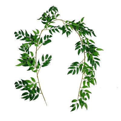 China Hot Selling Home Decorations Environmentally Friendly Willow Leaves Artificial Willow Vines High Quality Factory Wall Decor for sale