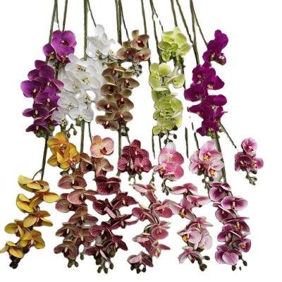 China High Quality Plastic Bouquet Bonsai Phalaenopsis Latex Butterfly Orchid Artificial Decorative Flowers For Indoor for sale