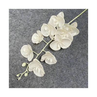 China Wholesale Plastic Silk Flower Phalaenopsis Orchid With 10 Heads Butterfly Orchid Phalaenops Orchid Artificial Flowers for sale