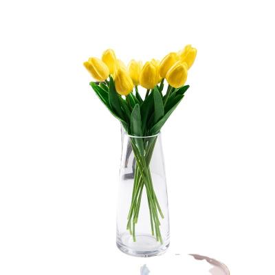 China Artificial tulip wedding decoration artificial flower mini tulip flower real touch home for wedding decoration for sale