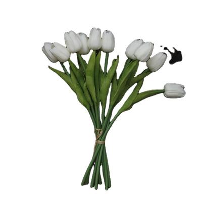 China Artificial flower. Artificial Tulip Flowers with Real Touch Leaf for Home Decoration Spell Artificial Flowers for Wedding Tulip Bouquets for sale