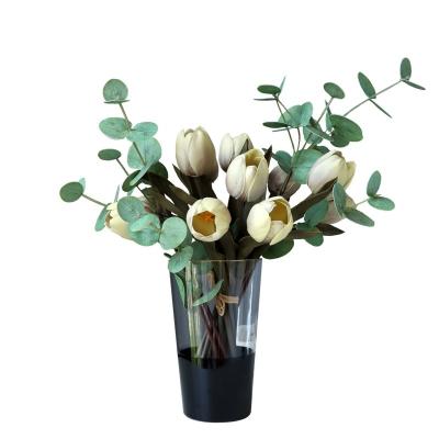 China Silk the most popular artificial simulation flower tulip for holiday and home decoration for sale