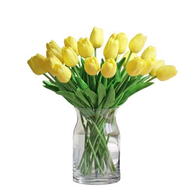 China Natural Cheap Touch Wedding Decoration Flower Artificial Material PU Tulip for sale