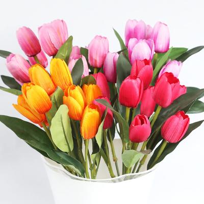 China Wholesale Natural Touch Quality Large Multiple Colors Artificial Realistic Tulip Flowers For Indoor Decoration for sale