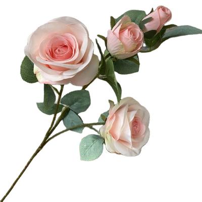 China Wedding decoration rose decoration high quality rose bouquet flower simulation package artificial flowers for artificial flowers wedding home decor for sale