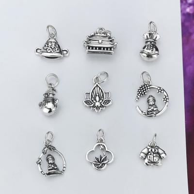 China Cute Silver Snowman Charm Jewelry 925 Hat House Pendant Bangle Pendant for sale