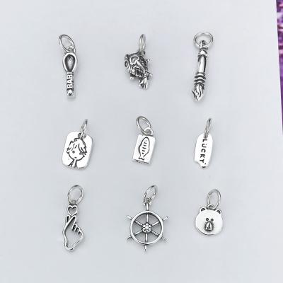 China Cute Jewelry Accessories Baby Silver Spoon Pendant Lucky Charm Pendant for sale