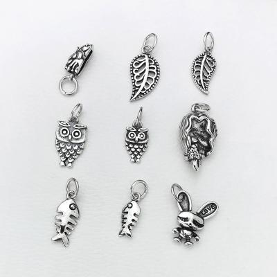 China Cute Unique Jewelry Mermaid Leaf Fish Bone Leaf Fish Bone Pendant Charm Pendant for sale