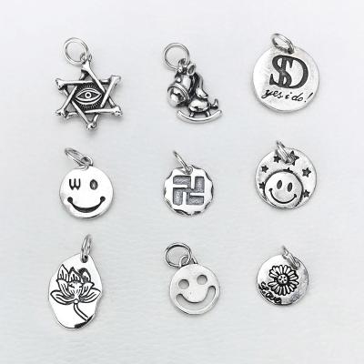 China Evil Eye Smiley Symbol Charm Pendant Necklace Cute Classic Time Jewelry for sale