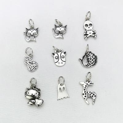 China Cute Retro Style Animal Kitten Necklace Pendant Cat Meow DIY Pendant for sale