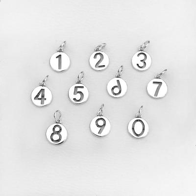 China Classic BOHEMIA Sterling Silver Jewelry Arabic Numeral Charm Necklace Pendant for sale