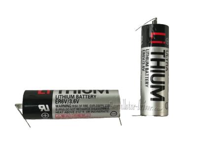 China 200mAh Plc Batterijvervanging, het Lithiumbatterij van ER6V 3.6V Toshiba met Lasbeen Te koop