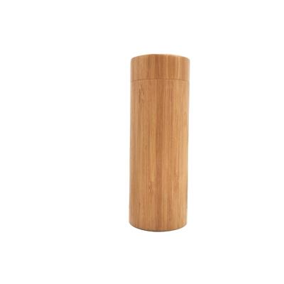 China Eco-friendly Sustainable Religious Customize Memorial Casket Keepsake Gift Tube Natural Bamboo Biodegradable Cremation Urn Funeral Casket for sale