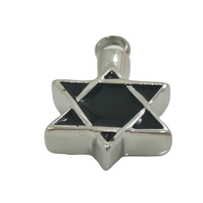 China Stainless Steel Casual/Sporty Hexagram Urn Necklace Holds Ash Keepsake Cremation Pendant Hexagon Memorial Jewelry For Ashes for sale