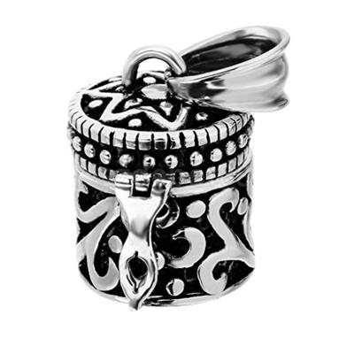 China CLASSIC Cylinder Stainless Steel Cremation Urn Necklace Pendant for sale