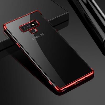 China Anti-fall Plated Clear Soft TPU Case Back Cover For Samsung Galaxy Note 9 10 Plating Phone Case for sale