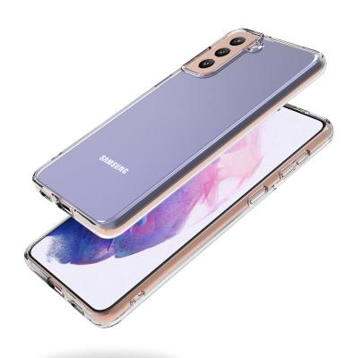 China Ultra-thin Stylish Shockproof Transparent PC TPU Cell Phone Hybrid Case For Samsung Galaxy S21 Plus S21 Ultra for sale