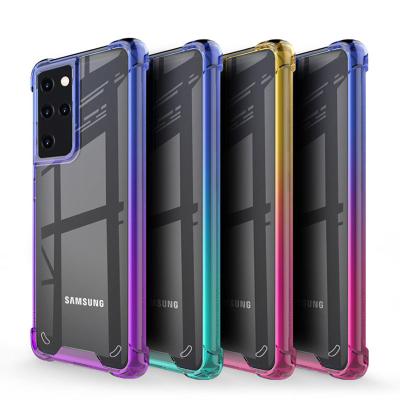 China Shockproof TPU Color Hybrid PC 2 IN 1 Hard Phone Case For Samsung Galaxy S21 For Galaxy S21 Plus for sale