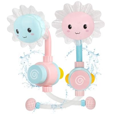 China Sand Playing Tool Rotary Suction Cup Design Shower Water Spray Kids Baby Bath Toys For Babies for sale