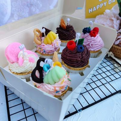 China Wedding Party Decoration Cake Cookie Romantic Wedding Soy Wax Scented Candles Custom Luxury Ice Scented Candles for sale