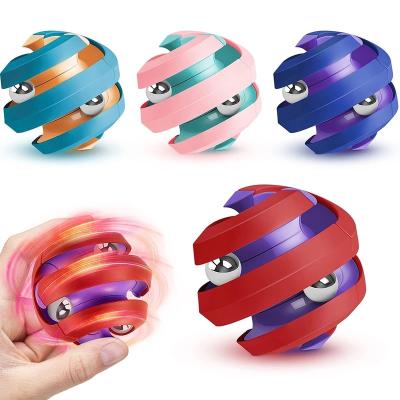 China EE485 Metal New Novelty 3 4 Way Spinning Beads Ball Fingertip Cube Gyro Spinning Toys Beads fidget spinner toys for sale