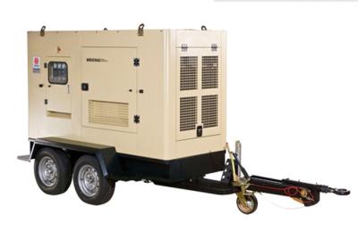 China Cummins 125kva Diesel Generator 100kw , 138 KVA Mobile Diesel Generator With Fuel Tank for sale