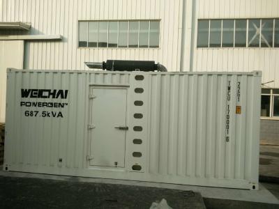 China 6058 * 2438 * 3151mm Dreiphasendieselgenerator 500KW mit Beobachtungsfenster zu verkaufen