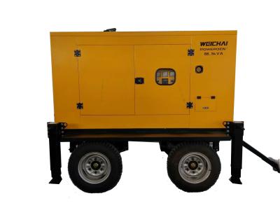 China Closed Cooling  50KVA 50HZ  Trailer Mounted Diesel Generator With Stamford Alternator for sale