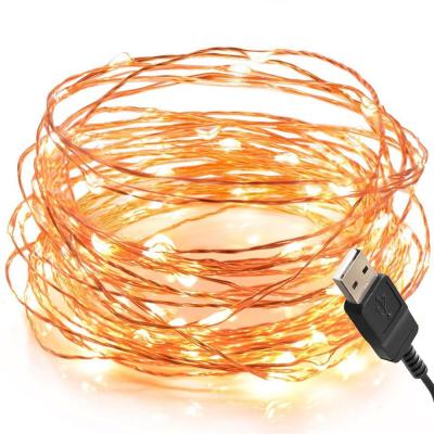 China Waterproof 5m Strip Light 50led Usb Control Led Copper Christmas String Light for sale