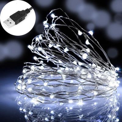 China Strip Light 5M Waterproof 50 LED Copper Wire LED Light Fairy String 5V USB Powered String Light for sale