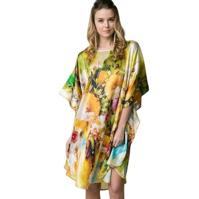 China QUICK DRY Custom pajamas dress loose and comfortable femme onesy pajamas sleepwear new silk nightdress for summer for sale