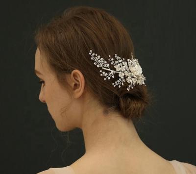 China Fantasy Princess Crystals Fashionable Handmade Hair Clip Wedding Accessories for sale