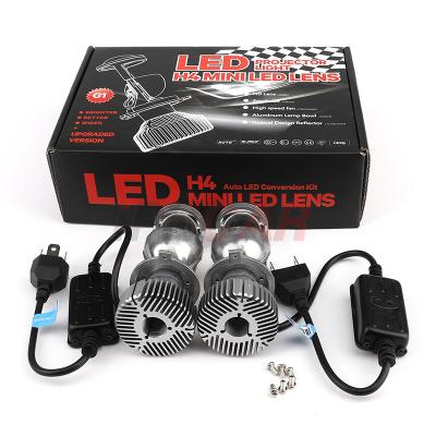 China Hot Sale H4 Automotive Led Headlight IPHCAR Mini LED Projector Lens Easy Install High Low Beam for sale