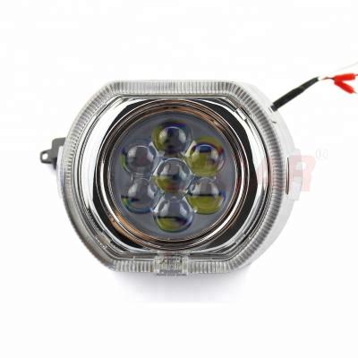 China Aluminum alloy motor parts i6 LED high beam projectors with LED demon eyes proejctors retrofit motorcycle headlight for sale