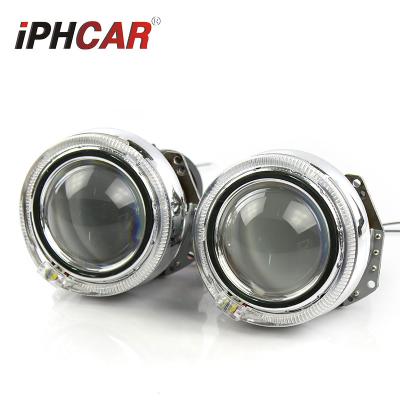 China Aluminum housing newcomer 3 inch hid Bi xenon projector light with drl crystal halo rings for sale